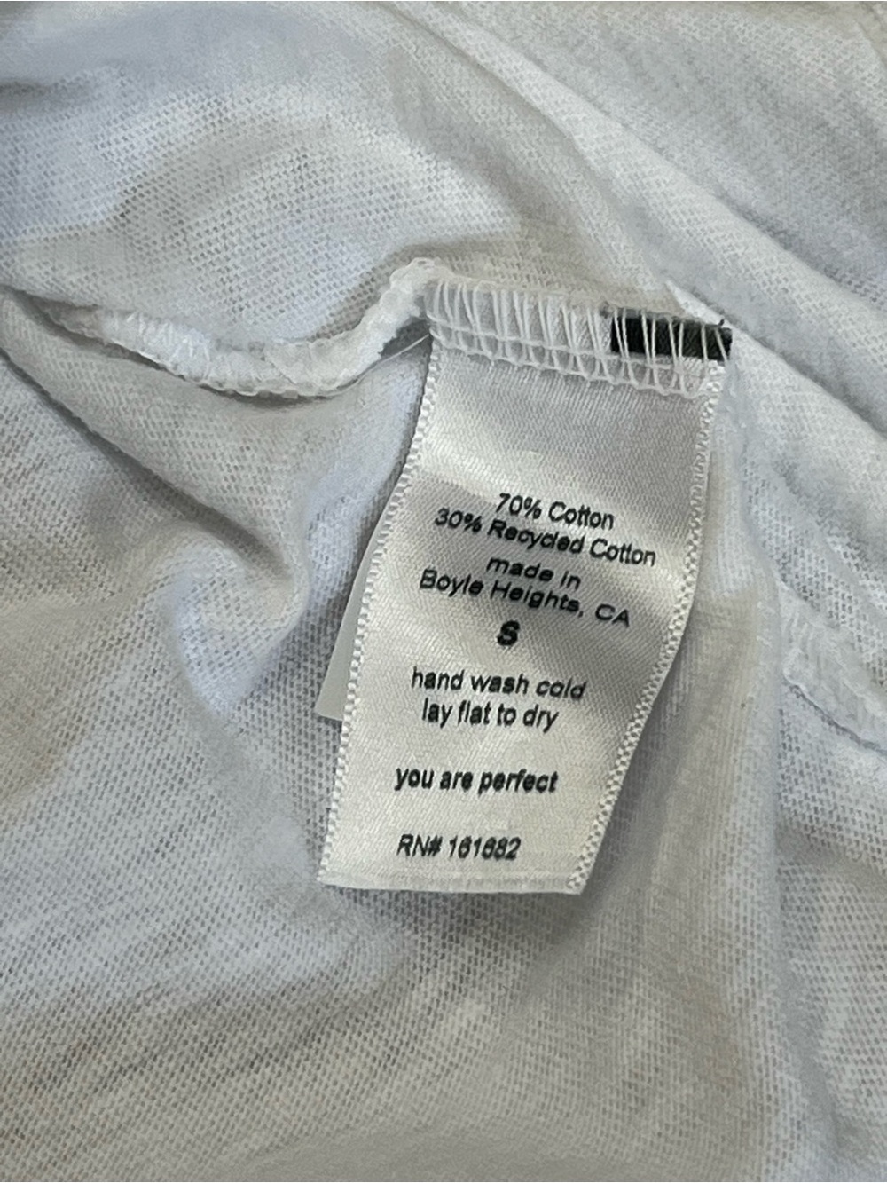 Perfectwhitetee Alanis White V-Neck Short Sleeve cotton Top made in USA t-shirt - Picture 6 of 8